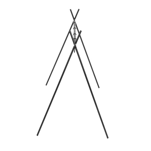 Trípode para fogata ajustable en aleación de aluminio de 75x74.5 cm para cocinar en camping 2