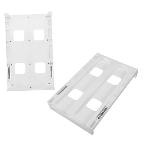 Housoutil 2pcs Drink Organizer for Fridge Double Row Can Holder for Diameter Soda Beer Beverage Cans Storage Rack for Easy Access Kitchen Cabinets Pantry