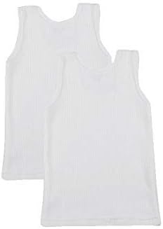 BODYCARE Kids Upper Cut Sleeves Thermal For Boy's And Girls Regular Fit Vest (18-24 Months-50 Cm.) Pack Of 2 (Off-White)