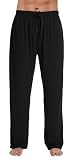 #followme Super Soft Men's Polyspandex Pajama Pants with Pockets 45904-BLK-XL