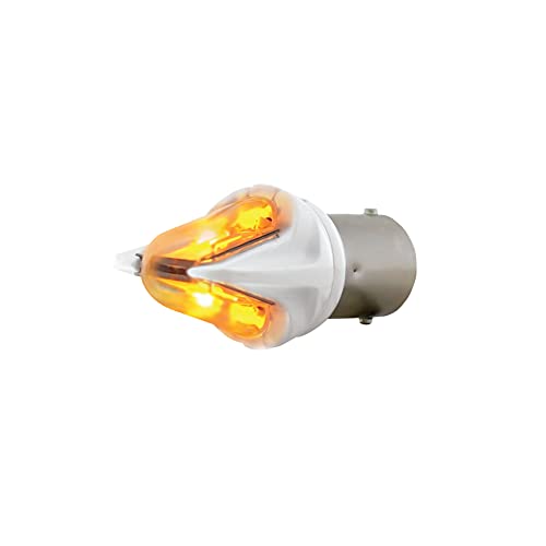 United Pacific 36930 High Power Dual Osram LED 1156 Bulb, Bright 2 Watt, 250 Lumens, Single Contact, Straight Pin â€“ Amber - ONE Bulb