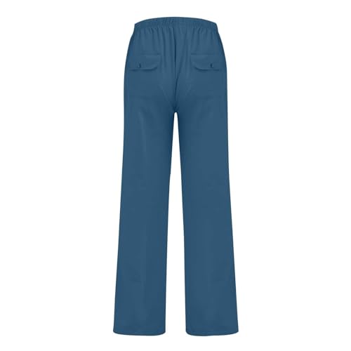Wide Leg Pants Mens Linen Pants Summer Beach Pants Drawstring Yoga Trousers Casual Baggy Pants Lounge Sweatpants3