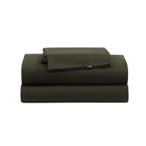 Image of Tommy Hilfiger - Twin XL Cotton Percale Soft Sheet Set with Pillowcase
