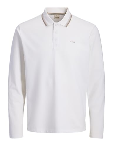 Polo homme JACK JONES Jprblualves manches longues : fini les cols déformés après le lavage