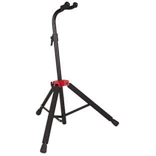 Universal Fit: Adjustable stand securely holds acoustic, electric guitars, and basses at home, on stage, or on tour Finish Protection: Padded holder protects delicate finishes, including nitrocellulose, from scratches Sturdy Build: Durable metal cons...