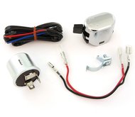 K&S Universal Turn Signal Wiring Kit - Relay + Wiring + Switch - Fits Honda Kawasaki Suzuki Yamaha 7/8 Bars