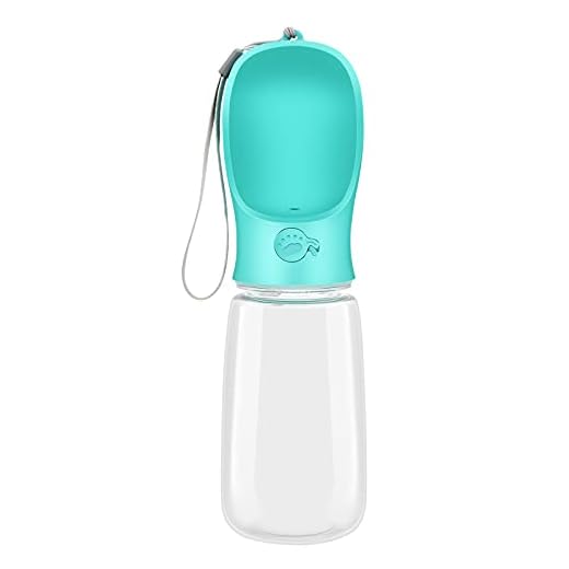 M&MKPET Dog Water Bottle for Walking Portable Pet Water Bottles for Dogs Water Dispenser Pet Travel Drink Cup with Bowl -Food Grade Silicone|BPA Free(18oz, Blue)