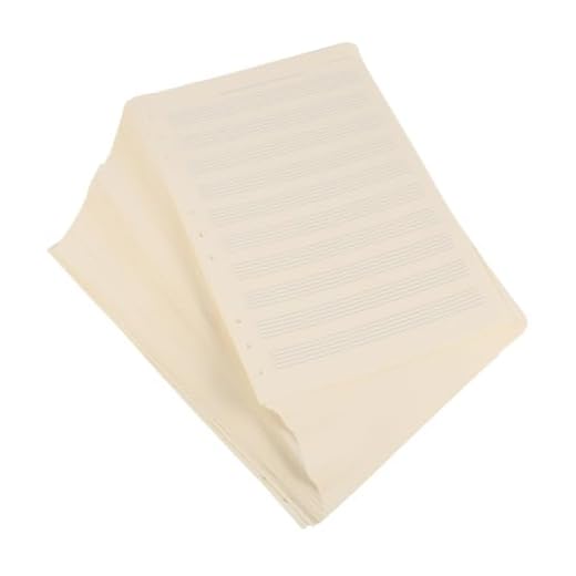 UTHCLO 100 hojas Papel para Partituras Recarga de Sueltas para Músicos y Estudiantes Papel de Música Blanco para Cuadernos de Pentagramas