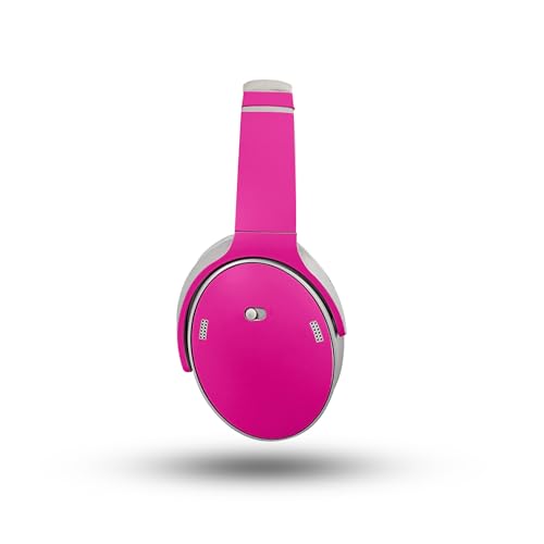 Image of Headphone Skin Compatible with Bose QuietComfort Headphones (2023) - Solid Hot Pink - Premium 3M Vinyl Protective Wrap Decal Cover - Easy to Apply | Crafted in The USA by MightySkins