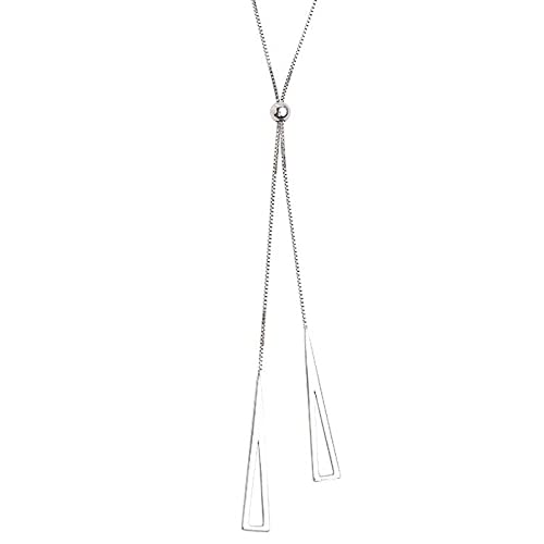 Bling Queen Womens Silver Plated Water Drop Adjustable Pendant Necklace (B09M6NQVJS) Amazon Price History, Amazon Price Tracker