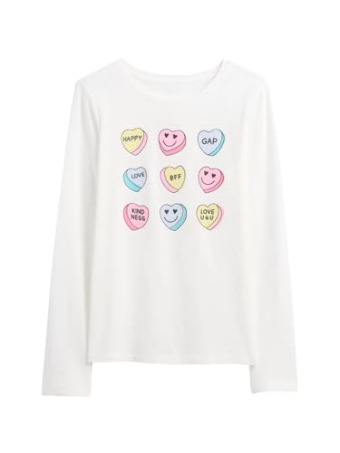 Image of Gap Girls' Long Sleeve Graphic Tee T-Shirt