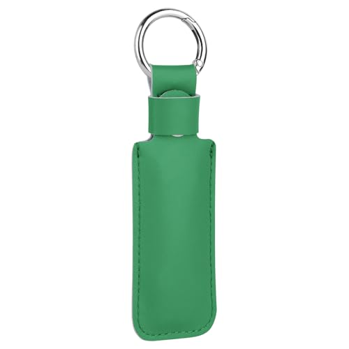 CaSZLUTION Microfiber Leather USB Flash Drive Case - Anti Lost USB Flash Drive Holder Protective Cover with Keychain, Small Portable Storage Carrying Case for USB Flash Drive (1PC, Green)