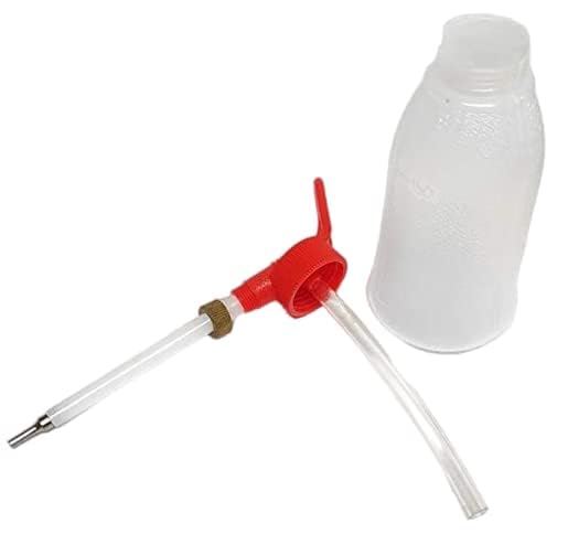 Lubricant Oil Can plastic Body for Car Multipurpose Oil Can Manual Dispenser Sewing Machine Plastic 180ML Oil Long Tip Oil Bottle Long Angled Spout for DIY Craft Pump Body Car/Bike/Kitchen(180ML RED) 1