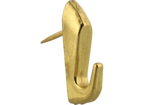 Image of Hillman 122206 Push Pin Hangers, Brass, 5-Pk. - Quantity 5
