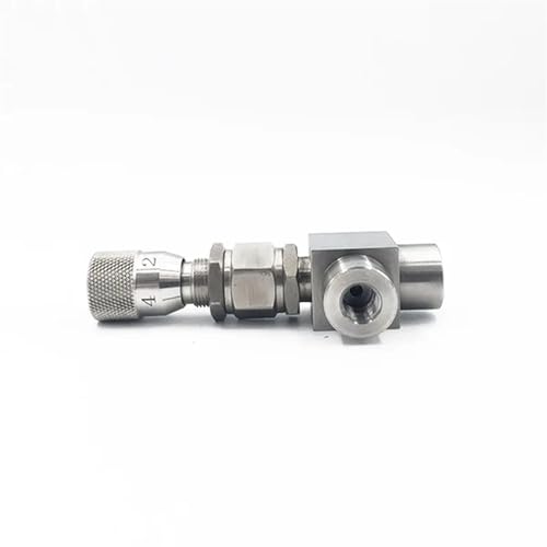 Vanne à pointeau coudée G 1/4 pour micro-dosage en inox 304 SS - 7