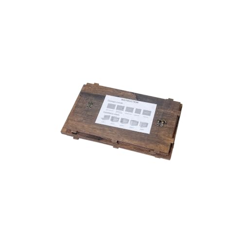 Image of Cregugua Medium Card Box 12 inchx 7 inchx 7 inch Rustic Wooden Card box Gifts Card Box for Wedding Birthday Baby Shower Graduation Party