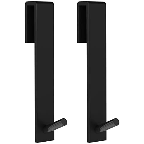 Shower Door Hooks (7-Inch) (Black) Cover