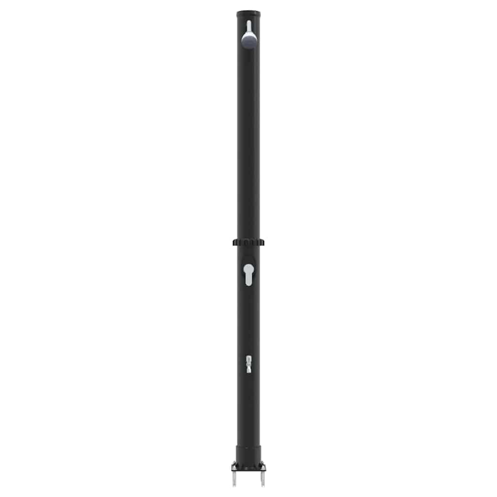 Generico Doccia Solare da Esterno Nero 217 cm PVC e Alluminio,Casa e Giardino,Piscine e Spa,Accessori per Piscina e spa-42003408