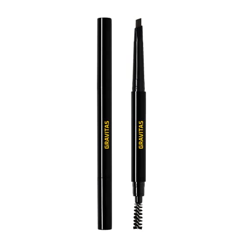 Gravitas Beard Filler Pencil – Waterproof, Double-Ended Automatic Angled Tip & Spoolie Brush, Cruelty-Free (Black) #TOP5