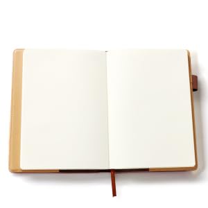Papel de cuaderno A5 liso premium de 240 páginas para diario de tapa dura recargable con bolsillo 6