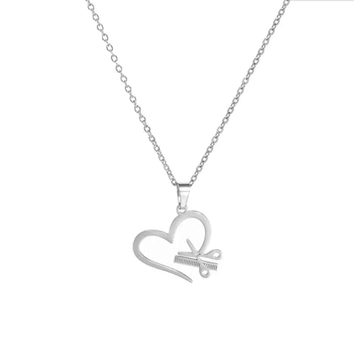 Cadeau de la Saint-Valentin collier peigne cœur pour femme