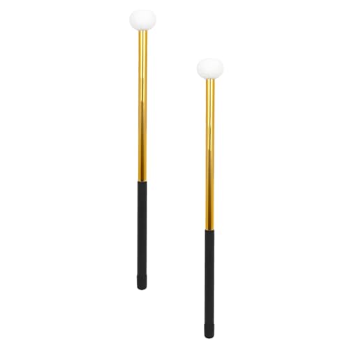 Baquetas de metal con cabeza de fieltro para batería miniatura 6