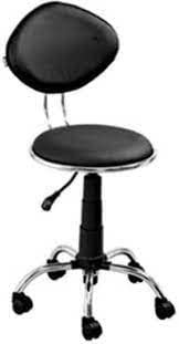 Guru Chair Leather Office Chair/armless Chair (Black, Pre-Assembled) for Office and Chairs for Restaurant
