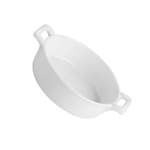 SHINEOFI Bol de Blanco Asas Cuenco Grande para Sopa y Fideos Fuente para Horno Resistente y Antiarañazos para Ensaladas y Pasta Casa o Restaurante