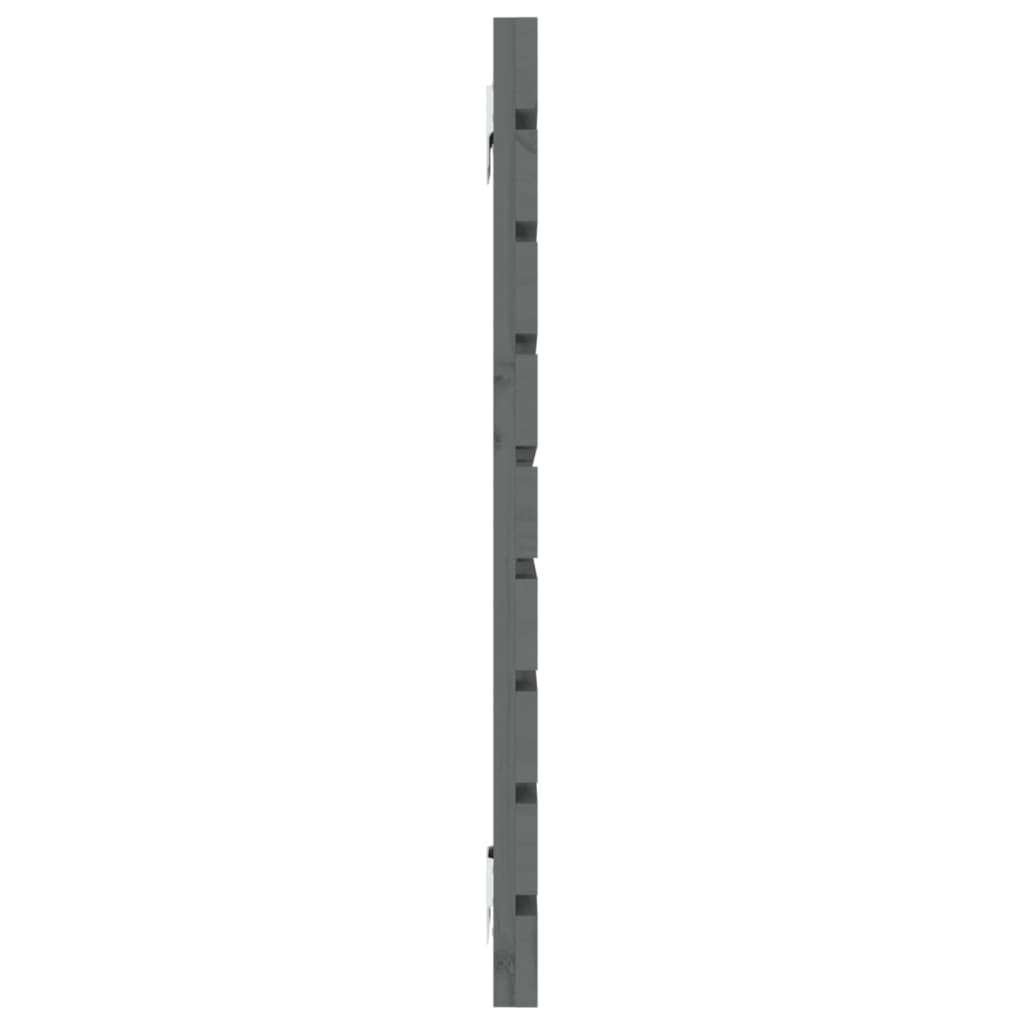 824730 Testiera da Parete Grigia 126x3x63 cm in Legno Massello di Pino Testata in Legno,Testata Letto Matrimoniale Muebles Dormitorio Spalliera Letto Testiere per Letto Matrimoniale