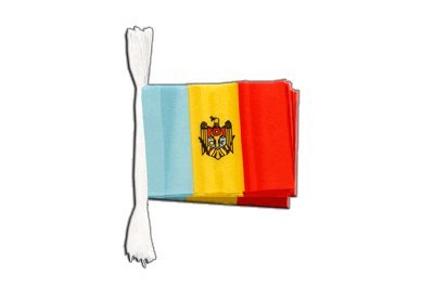 Guirlande drapeau Moldavie Digni 5,9 m décoration suspendue fanion pays Europe