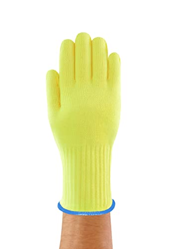 Ansell ActivArmr 43-113 Schnittschutz Arbeitshandschuhe, Hitzebeständige Handschuhe, Mechanikschutz, Spezialzweck-Handschuh Damen Herren, Industrie PSA, Gelb, Größe XL (6 Paar)