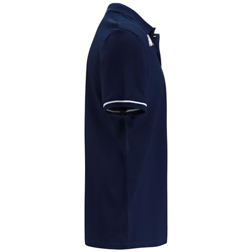 Kappa Camiseta BARLI, Polo para Hombre, Azul Marino/Blanco, L