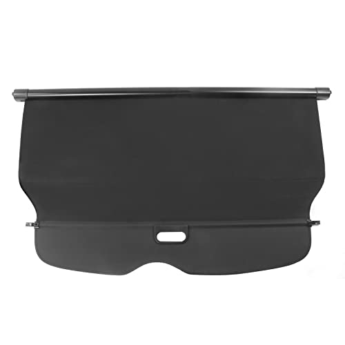 IKON MOTORSPORTS, Cargo Cover Compatible with 2011-2021 Jeep Grand Cherokee,2022 Jeep Grand Cherokee WK, Black Vinly+Aluminum Rod Tonneau Cover Retractable
