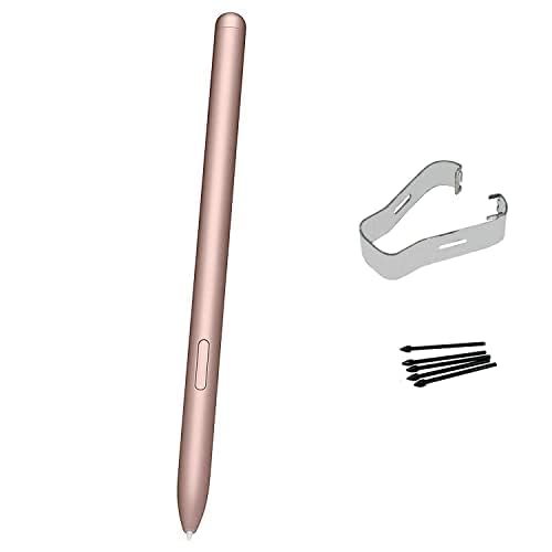 Tab S7 FE S Pen - Lápiz de Repuesto para Galaxy Tab S7 FE S Pen Samsung Galaxy Tab S7/ Tab S7 FE/ S7+ /S7 Plus SM-T730, SM-T733, SM-T736B (sin Bluetooth) + Puntas/Nibs (Oro Rosa)