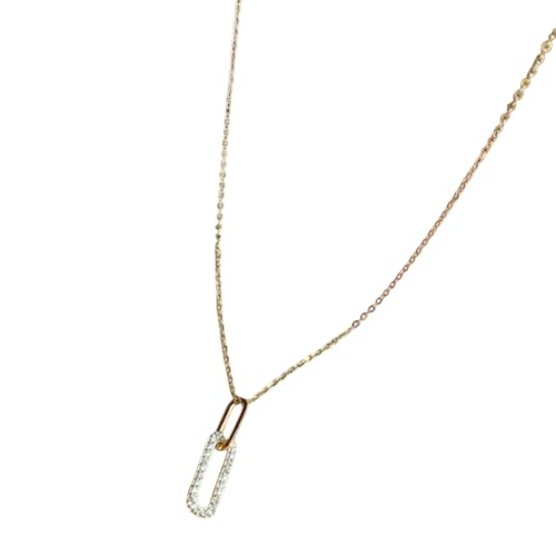 Collier gothique en argent 925 et or 14K pavé de zircon Cz éclatant