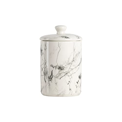 Image of 10 Strawberry Street Marble Ceramic Kitchen Canister Set, Set of 3, White /Black