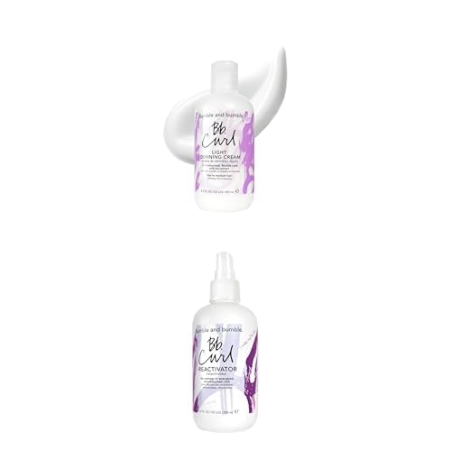 Bumble and bumble. Curl Styling Set: Light Defining Styling Cream (250ml) + Curl Reactivator Hair Mist (250ml) | Lockencreme für elastische, mit Feuchtigkeit versorgte Locken | Anti-Frizz