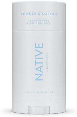 Native Deodorant | Natural Deodorant for Women and Men, Aluminum Free with Baking Soda, Probiotics, Coconut Oil and Shea Butter | Powder & Cotton