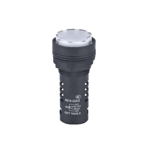 Luz de señal blanca ND16-22BK/2 AC/DC 220V piloto indicador luminoso