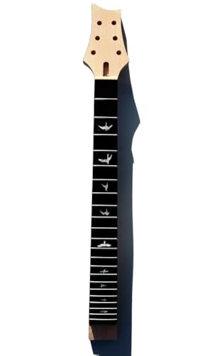 Manche de guitare 22 frettes incrustation oiseau en bois brut de haute précision