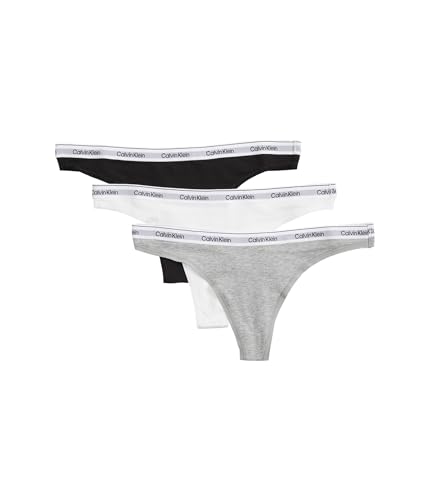 Calvin Klein Women's Modern Logo Thong 3-Pack