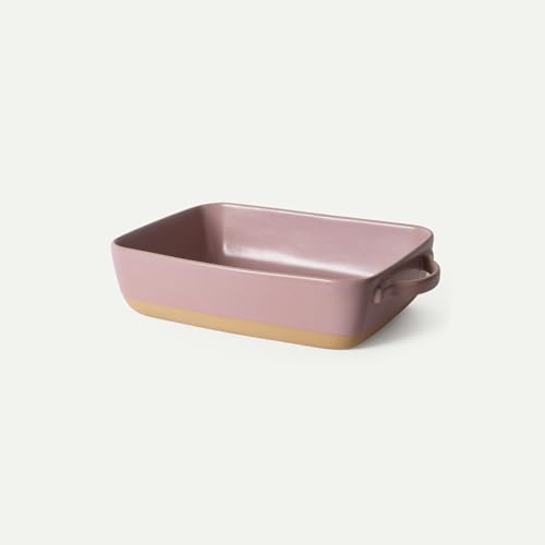 Image of Mora Ceramic Baking Dish with Handles For Casserole, Lasagna, Gratin, Broiling, Roasting, and Baking. Large 9x13 in Pan, Extra Deep - Porcelain Serving Bakeware from Oven to Table. Freezer Safe - Dawn