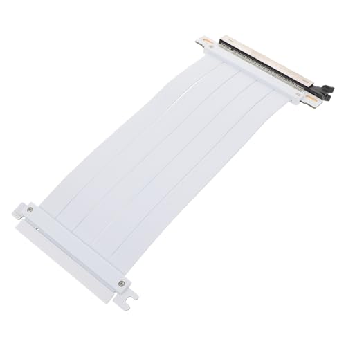 Configuration PC gaming fixe avec câble riser PCIe 4.0 blanc de 20 cm