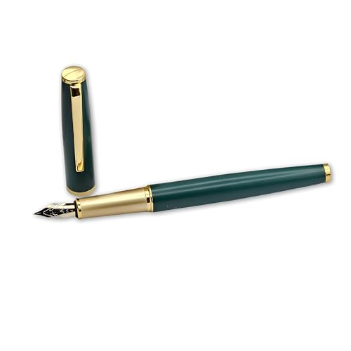 Image of Venti Fountain Pen - Metal Luxury Pen, Schmidt Nib (Medium), Best Pen Gift Set for Men & Women, Professional, Executive, Office, Nice Pens,Return Gift (F5083-Green)