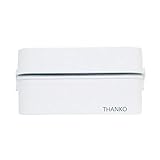 THANKO 弁当箱型炊飯器 1合炊き 蒸し調理 お弁当 炊き立て お米もおかずもこれ一台！2段式超高速弁当箱炊飯器 RCKDBLSWH TKFCLDRC (TKFCLDRC)