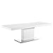 Modway Vector 71" to 95" Contemporary Modern Expandable Dining Table in White Silver