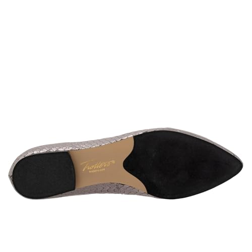 Trotters Women's Loafer/Slipon Ballet Flat, Pewter Snake, 12 Narrow3
