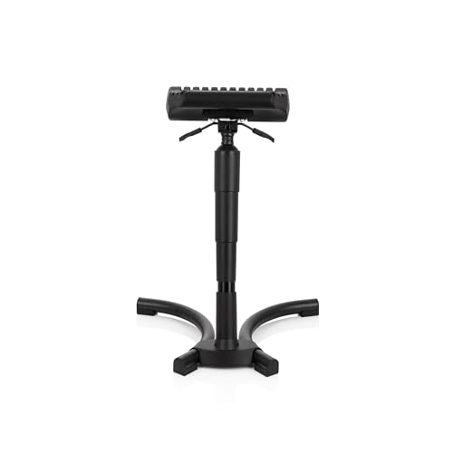 Miniatura 7 de Hjh Office 830025 Taburete Para Oficina Top Work 33 Negro, Taburete De Trabajo, Hasta 150 Kg, Taburete Multiusos, Asiento De Goma Duro, Altura Ajustable