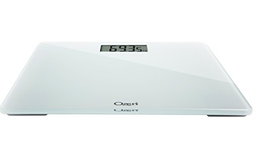 Ozeri Precision Bath Scale (440 Lbs / 200 Kg) In Tempered Glass, With 50 Gram Sensor Technology (0.1 Lbs / 0.05 Kg) And Infant, Pet & Luggage Tare- White #TOP5