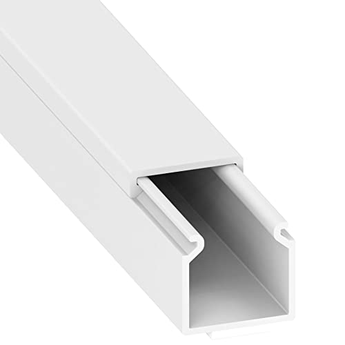 Goulotte de câblage 15x15 mm PVC blanc adhésive pour cache-câble